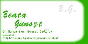 beata gunszt business card